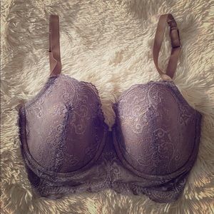 ThirdLove Long Line Lace Balconette Bra - Purple